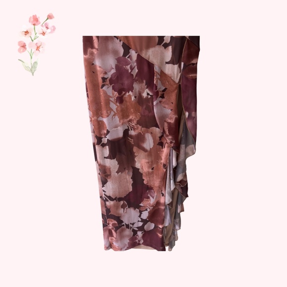 TenShoppe Floral Asymmetrical Midi Dress - Picture 4 of 6